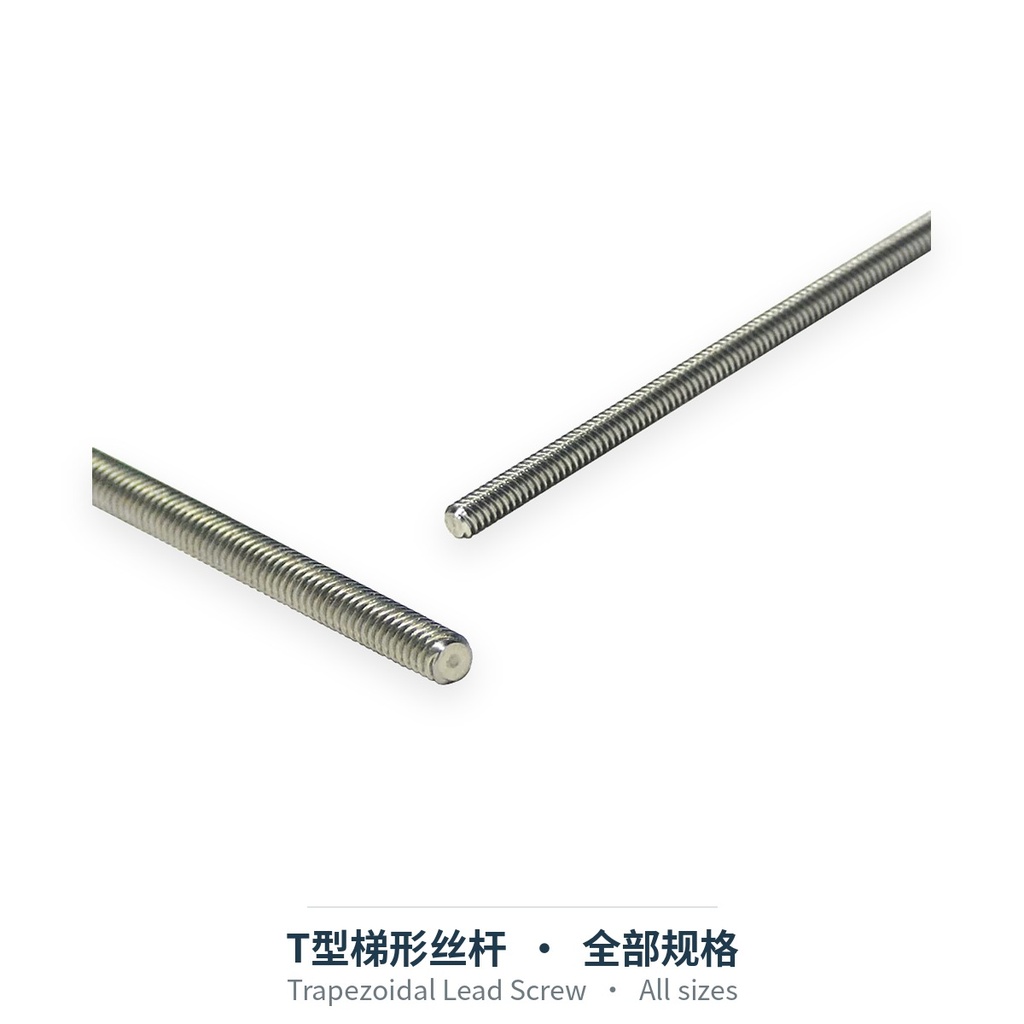Trapezoidal Lead Screw, 304 Stainless (by length)