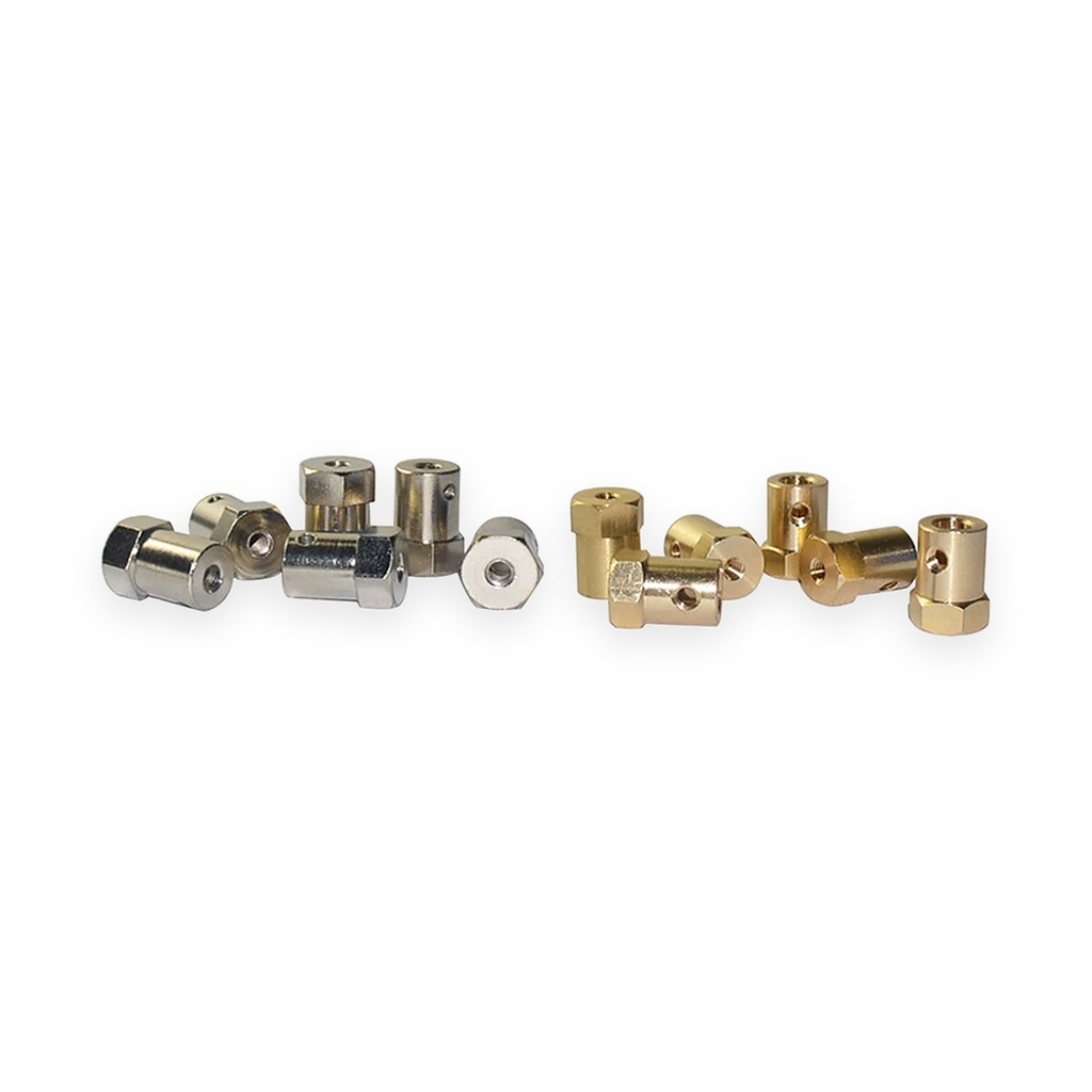 黄铜六角联轴器 外径12 长18