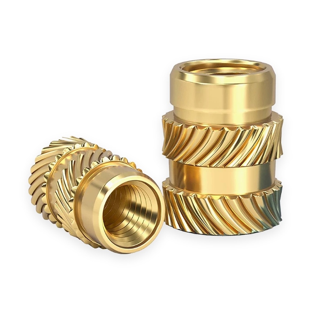 Brass Heat-Set Insert, Knurled
