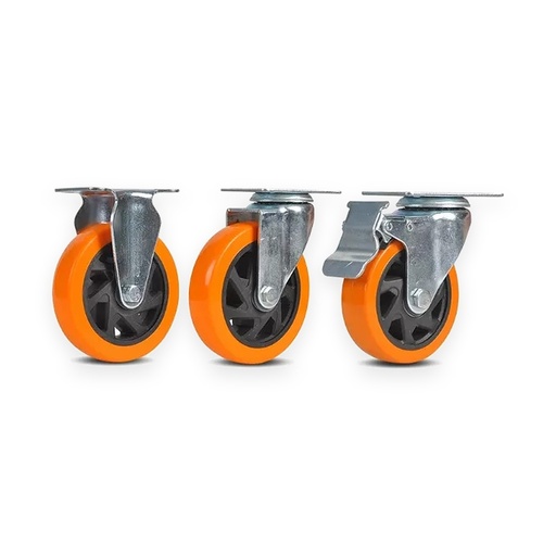 [AL-068] Orange PU Cart Caster