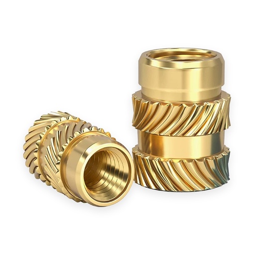 Brass Heat-Set Insert, Knurled