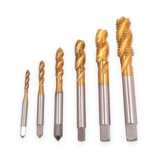 Titanium Coated Spiral Machine Tap M2-M20